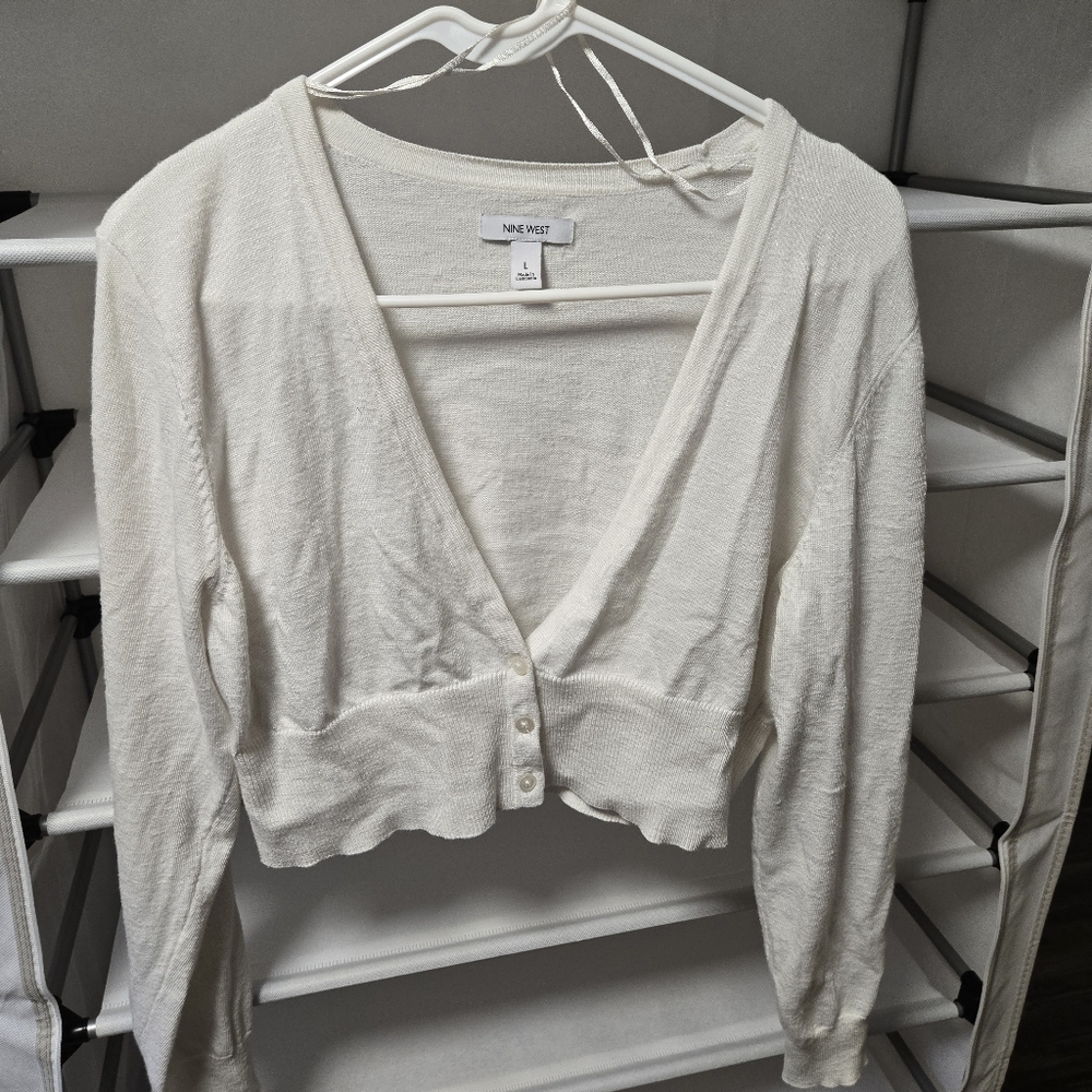 Nine West Ivory Knit Sweater